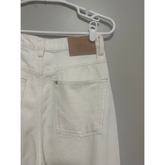 &Denim Women 90’s Baggy Jeans Cream Ultra High Waist Size 4 - Picture 5 of 7